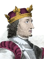 Retrato del Rey Esteban (Stephen) de Blois (1096-1154), último rey normando de Inglaterra