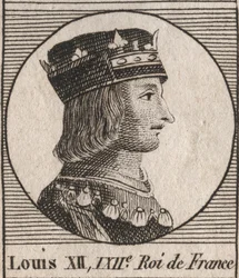 Retrato del Rey Luis XII (1462-1515) - grabado de “Instruction sur l