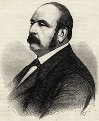 Retrato de Ledru Rollin (Ledru-Rollin) (1807-1874), político francés. Grabado del siglo XIX.