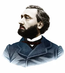 Retrato de Leon Gambetta (1838-1882), político francés.