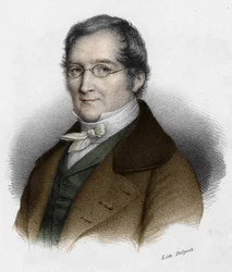 Retrato de Louis-Joseph Gay-Lussac (1778-1850), físico y químico francés. Grabado del siglo XIX.