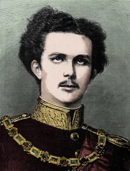 Retrato de Luis II de Baviera (Ludwig II Von Bayern) o Ludwig Otto Frederik Wilhelm von Wittelsbach (1845-1886) príncipe bávaro, luego rey de Baviera de 1864 a 1886.