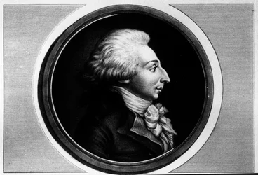 Retrato de Louis Michel Lepeletier, Marqués de Saint-Fargeau (Saint Fargeau), diputado de la Convención (1760-1793). Grabado en “Colección completa de pinturas históricas de la revolución francesa, en tres volúmenes.” 1804