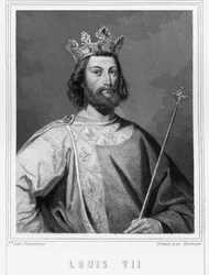 Retrato de Luis VII el Joven (1120 - 1180), Rey de Francia - en 