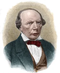 Retrato de Ludwig Uhland (1787-1862), poeta romántico alemán.