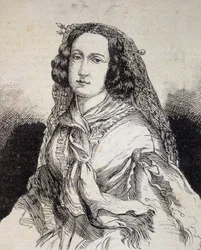 Retrato de Madame Marceline Desbordes-Valmore (1786 - 1859), escritora francesa - en “Les Contemporains”, finales del siglo XIX