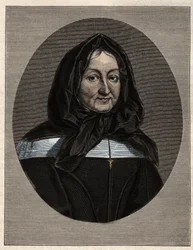 Retrato de Madame Marie de Rubelles, Señora de Miramion (1629-96) fundadora de las Hijas de la Sagrada Familia