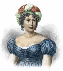 Retrato de Madame de Staël (1766-1817), mujer de letras.