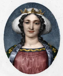 Retrato de Margarita de Provenza (1221 - 1295), reina de Francia