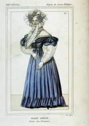 Retrato de Marie Amelie de Bourbon (1782 - 1866), Reina de los Franceses, esposa de Luis Felipe I