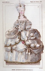 Retrato de María Antonieta (1755-1793) Grabado de 1830