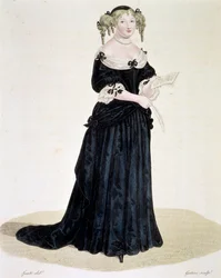Retrato de Marie de Rabutin-Chantal, marquesa de Sévigné, llamada Madame de Sévigné (1626-1696), mujer de letras. Grabado. Colección privada