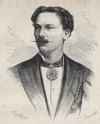 Retrato de Marius Cazeneuve (1839-1913) prestidigitador francés