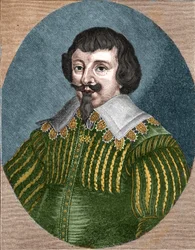 Retrato de Martin Opitz (Martinus Opitius) (1597-1639), padre de la poesía alemana.