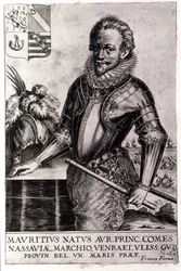 Retrato de Mauricio de Nassau, Príncipe de Orange (nacido en Dillenburg)