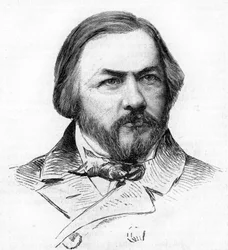 Retrato de Mijaíl Glinka (1804 - 1857), compositor ruso.