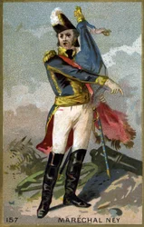 Retrato de Michel Ney, Duque de Elchingen, Príncipe de la Moskova (1769 - 1815), Mariscal de Francia. Cromolitografía del siglo XIX