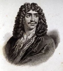 Retrato de Molière, grabado del siglo XIX