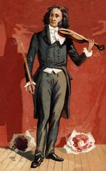 Retrato de Nicolo Paganini (1782-1840), violinista italiano