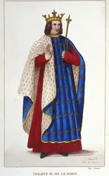 Retrato de Felipe III el Audaz. Grabado de 1830