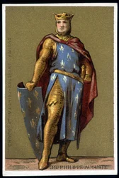 Retrato de Felipe Augusto en traje de combate