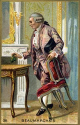 Retrato de Pierre Augustin Caron de Beaumarchais (1732 - 1799) escritor y dramaturgo francés.