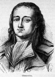 Retrato de Pierre Gaspard Chaumette (1763-1794), político francés, miembro del Club de los Cordeliers y fiscal - síndico de la Comuna Insurreccional de París... Fue arrestado y guillotinado con extremistas.
