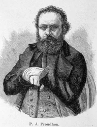 Retrato de Pierre Joseph Proudhon (1809-1865), socialista francés