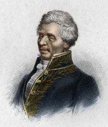 Retrato de Pierre Simon, Marqués de Laplace, astrónomo (1749-1827). Grabado de 1833