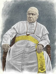Retrato de Pío IX (1792-1878), 253º Papa (1846-1878).
