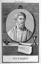 Retrato de Plutarco, grabado a principios del siglo XIX