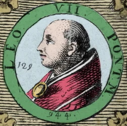 Retrato del Papa León VII, papa de 936 a 939