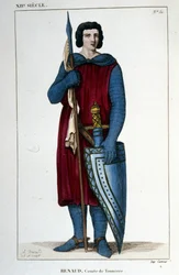 Retrato de Renaud, Conde de Thunder (990 - 1038 aprox.).