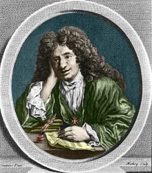 Retrato de Richard Delalande, superintendente de la Música del Rey; n. 15 dic. 1657 en París; m. 18 ene. 1726.