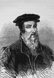 Retrato de Robert Estienne (1503 - 1559), impresor francés.