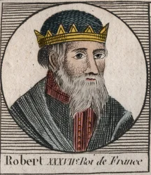 Retrato de Roberto I (ca. 860-923), Rey de Francia Occidental de 922 a 923 - Roberto I, rey de Francia Occidental de 922 a 923 - grabado de 