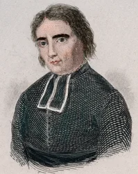 Retrato de Roch Ambroise Cucurron, conocido como el abate Sicard, pedagogo francés (1742-1822). Grabado de 1876.
