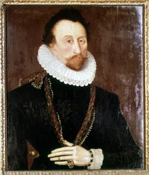 Retrato de Sir John Hawkins (Hawkyns) (1532-1595), Almirante inglés