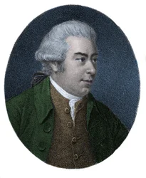 Retrato de Sir Joseph Banks (1743-1820), explorador y naturalista inglés. Grabado en color del siglo XIX.