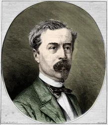 Retrato de Sir Richard Wallace (1818-1890), filántropo y coleccionista de arte inglés. Grabado de 1872
