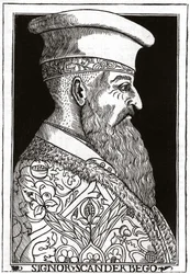 Retrato de Skanderbeg (1403 - 1468), guerrero albanés
