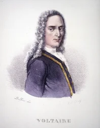 Retrato de Voltaire. Grabado del siglo XIX.
