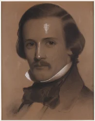 Retrato de caballero, c.1850 (Carboncillo y tiza sobre papel)