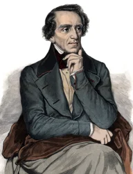 Retrato del compositor de ópera inglés Giacomo Meyerbeer (1791-1864) - Grabado