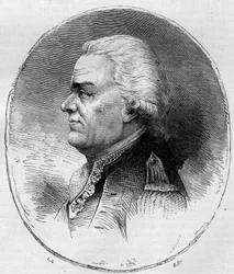Retrato del Conde de Grasse (François Joseph Paul, Marqués de Grasse Tilly) (1722-1788), almirante francés que participó en la Guerra de Independencia de los Estados Unidos (1775-1783). Grabado de 1881
