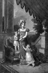 Retrato de la Duquesa de Berry y sus hijos (Duque de Burdeos y Mademoiselle d