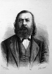 Retrato del escritor francés Théophile Gautier (1811 - 1872)