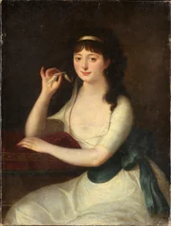 Retrato de la aristócrata genovesa Luigia Pallavicini (1772-1841) Marquesa y musa de poetas Pintura anónima. Siglo XIX. Génova, Galleria d