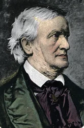 Retrato del compositor alemán Richard Wagner (1813-1883) Cromolitografía de principios del siglo XX