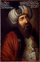 Retrato del soldado otomano Pasha Kara Mustafa de Merzifon
